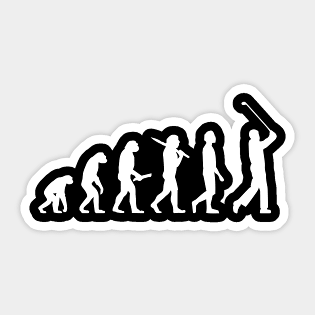 Funny Golf Evolution Gift For Golfers & Golf Players Sticker by OceanRadar